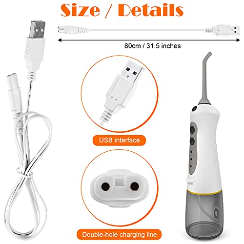 3 Pieces Charging Cord for Water Flosser, Replacement Charger Cord Recharge C...