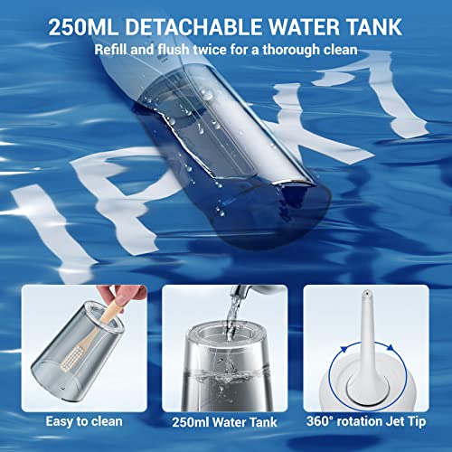 PHYLIAN Power Flosser by Water with Flosser Cordless, Portable Water Dental F...