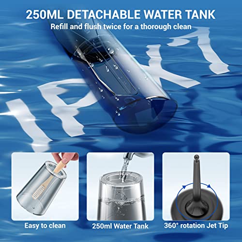 Power Flosser by Water with Flosser Cordless, PHYLIAN Portable Dental Oral Ir...