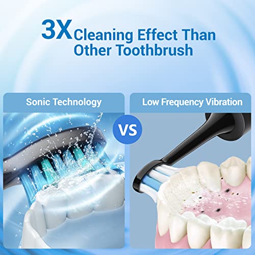 Sonic Electric Toothbrush for Adults， Electric Toothbrushes with 8 Brush Hea...