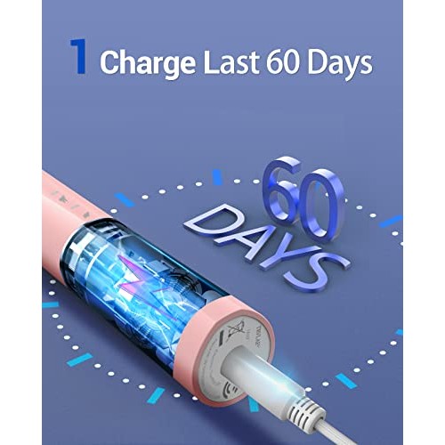 Sonic Electric Toothbrush for Aduts and Kids - High Power Rechargeable Toothb...