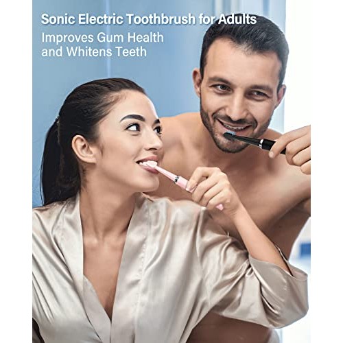 Sonic Electric Toothbrush for Aduts and Kids - High Power Rechargeable Toothb...