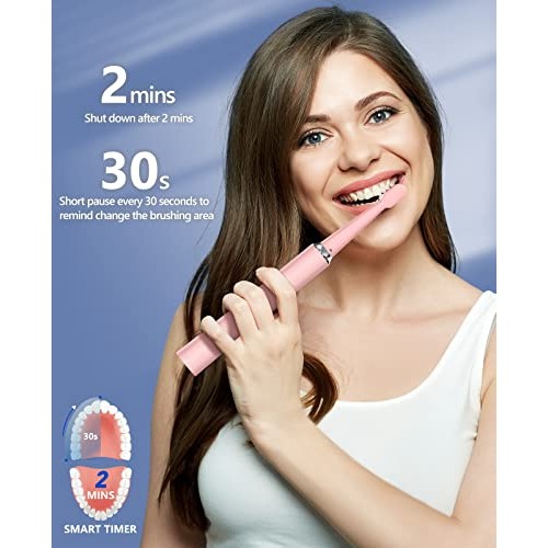 Sonic Electric Toothbrush for Aduts and Kids - High Power Rechargeable Toothb...
