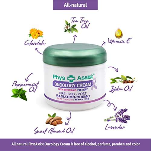 PhysAssist - Oncology Body Cream with Botanicals, 4 oz. Soothing and Hydratin...