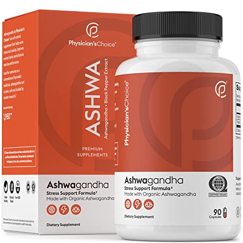 Ashwagandha 1950mg Organic Ashwagandha Root Powder with Black Pepper Extract,...