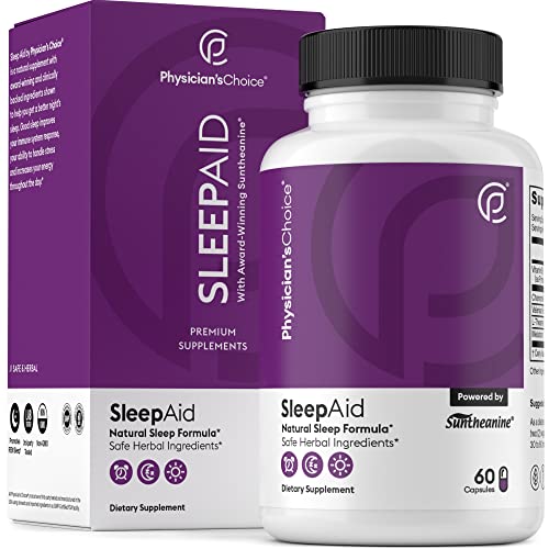 Sleep Aid with Valerian Root, Melatonin, Patented Suntheanine, 100% Natural, ...