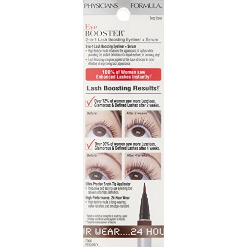 Physicians Formula Eye Booster 2-in-1 Lash Boosting Eyeliner + Serum, Deep Brown