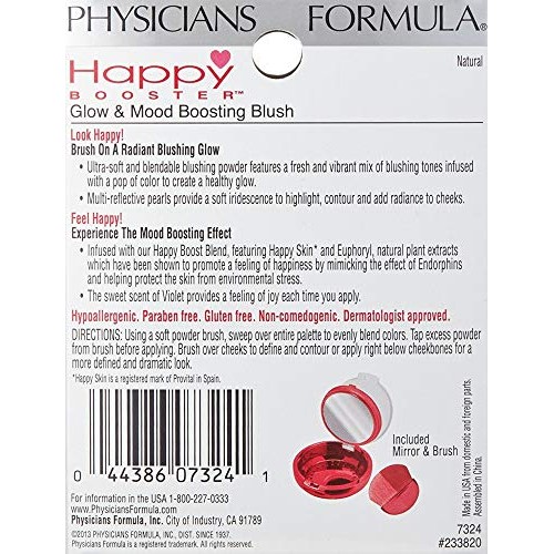 Physicians Formula Happy Booster Glow and Mood Boosting Blush, Natural, 0.24 oz.