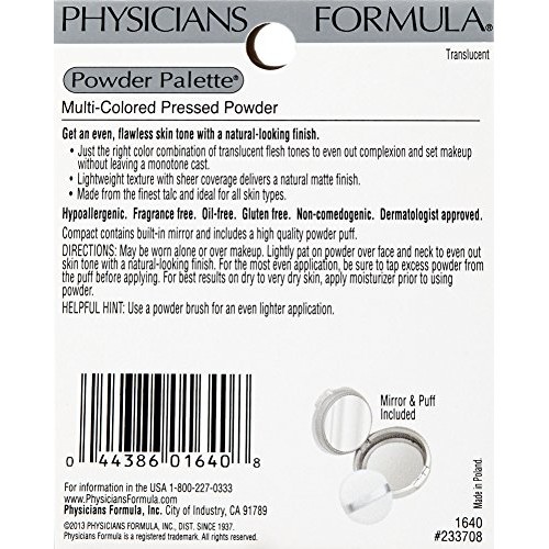 Physicians Formula Powder Palette Multi-Colored Pressed Powder Translucent