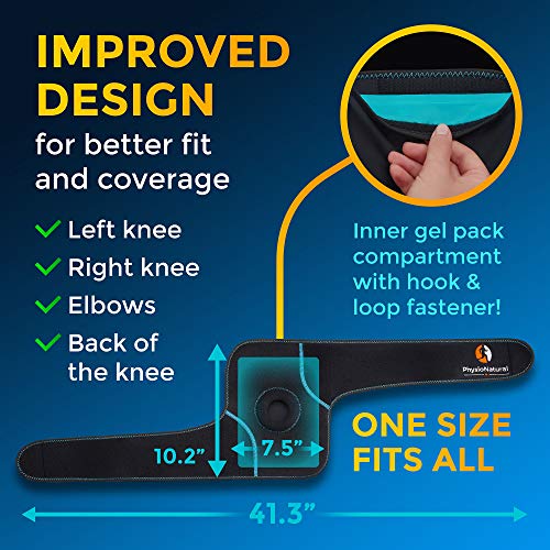 Knee Ice Pack Wrap - Cold Therapy with Adjustable Compression Support for Joi...