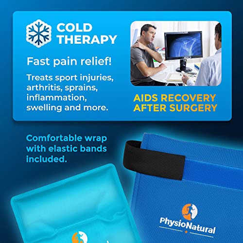 Large Flexible Gel Ice Pack & Wrap - Cold Therapy for Your Hips, Shoulders, E...
