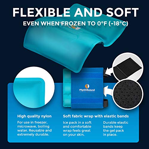 Large Flexible Gel Ice Pack & Wrap - Cold Therapy for Your Hips, Shoulders, E...