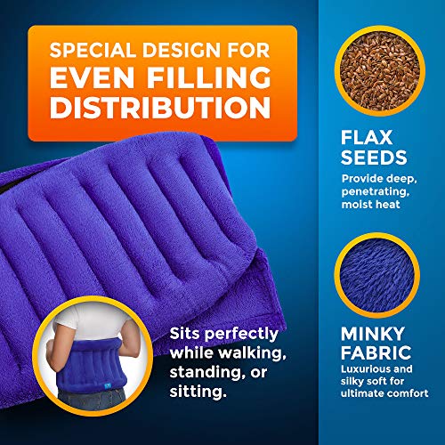 Microwavable Extra Large Heating Wrap for Lower Back Pain – Moist Heat Therap...