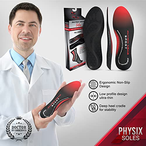 Arch Support Insoles Men & Women by Physix Gear Sport - Orthotic Inserts for ...