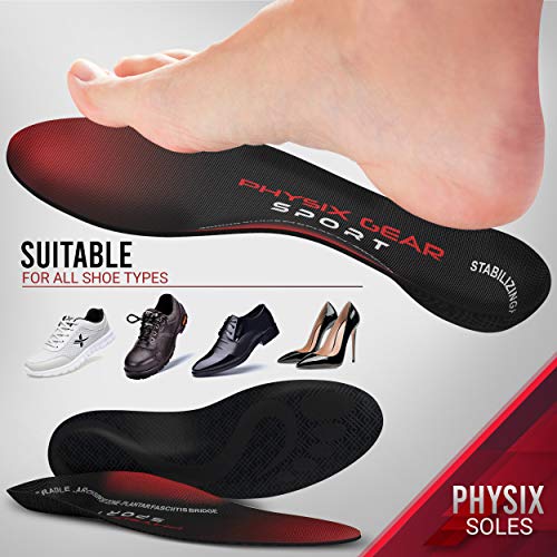 Arch Support Insoles Men & Women by Physix Gear Sport - Orthotic Inserts for ...