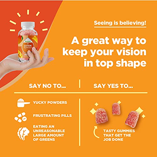 Lutein and Zeaxanthin Eye Vitamin Gummies - Delicious Zeaxanthin Plus Lutein ...