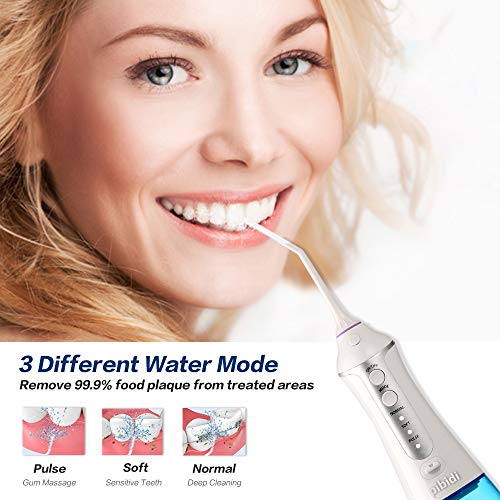 pibidi Water Flosser Professional Cordless Dental Oral Irrigator, Portable an...