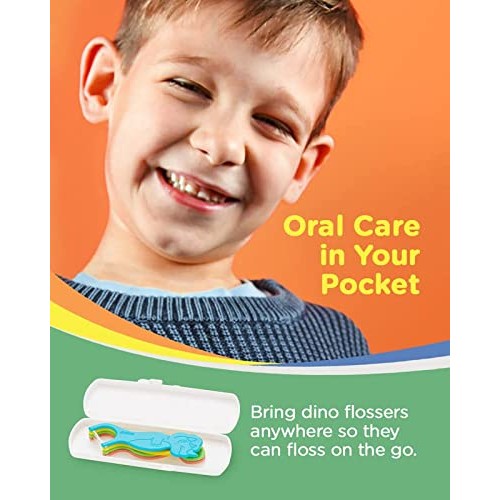 Piico Kids Flossers, Dual Line Unflavored Dental Floss Picks Without Fluoride...