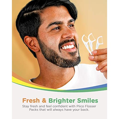 Piico Kids Flossers, Dual Line Unflavored Dental Floss Picks Without Fluoride...