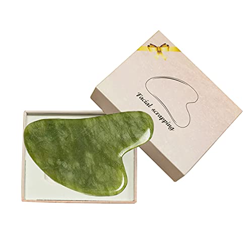 Real Natural Jade Guasha Tools:Gua Sha facial Tools, Beauty Skin Care Facial ...