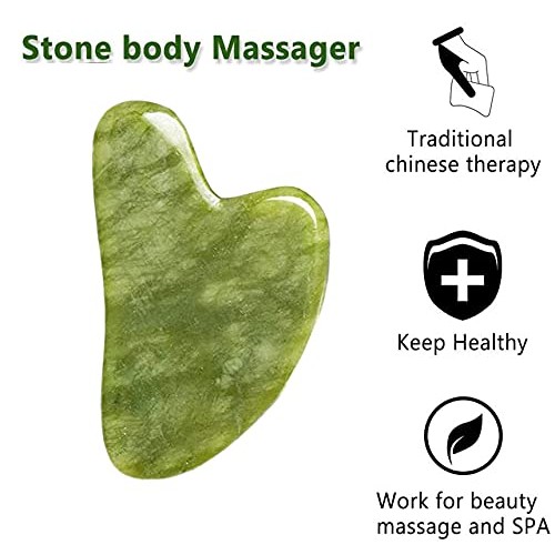 Real Natural Jade Guasha Tools:Gua Sha facial Tools, Beauty Skin Care Facial ...