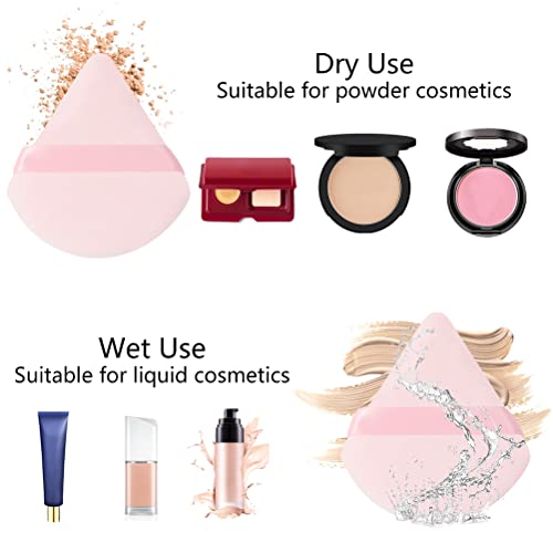 Pimoys 6 Pieces Powder Puff Soft Face Triangle Makeup Puff for Loose Powder B...