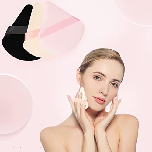 Pimoys 6 Pieces Powder Puff Soft Face Triangle Makeup Puff for Loose Powder B...