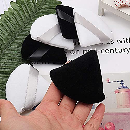 Pimoys 6 Pieces Pure Cotton Powder Puff Face Soft Triangle Makeup Puff Wedge ...