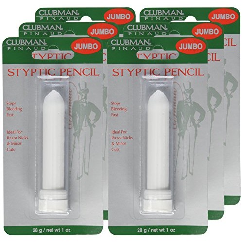 Clubman Jumbo Styptic Pencil, 1 Oz (Pack of 6)