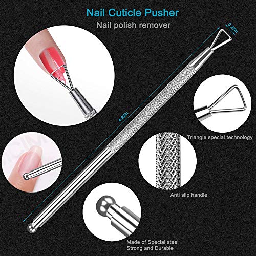 Pingispower Cuticle Trimmer with Cuticle Pusher 9PCS, Cuticle Remover Cuticle...