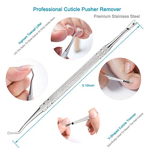 Pingispower Cuticle Trimmer with Cuticle Pusher 9PCS, Cuticle Remover Cuticle...