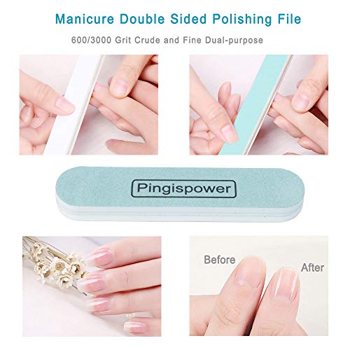 Pingispower Cuticle Trimmer with Cuticle Pusher 9PCS, Cuticle Remover Cuticle...