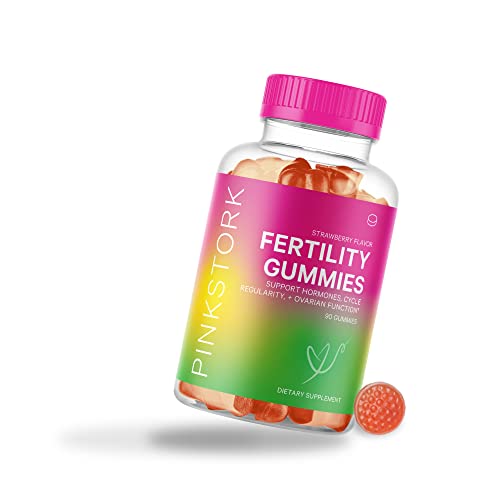Pink Stork Fertility Gummies: Strawberry Fertility Supplements for Women, Hea...