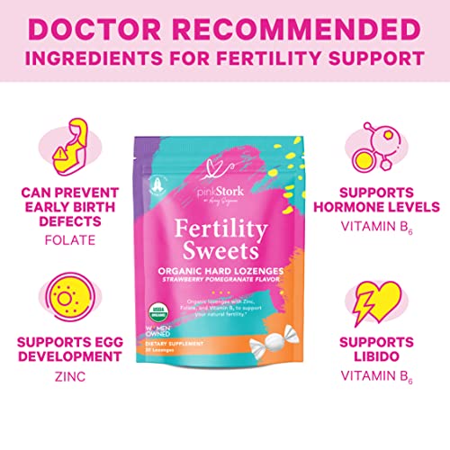 Pink Stork Fertility Sweets: Organic Strawberry Pomegranate Fertility Supplem...