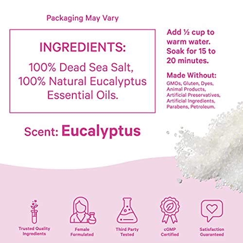 Pink Stork Pregnancy Flakes: Eucalyptus Scented Bath Salts with Pure Magnesiu...