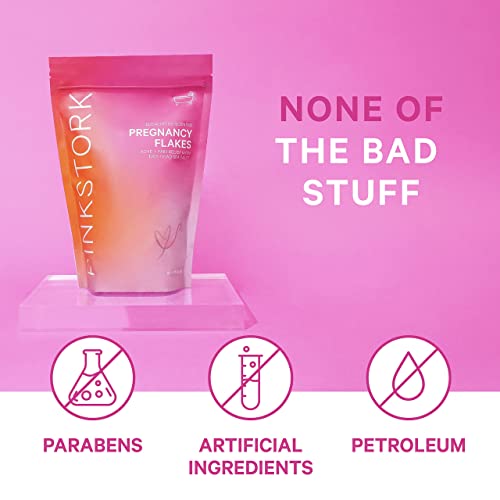 Pink Stork Pregnancy Flakes: Eucalyptus Scented Bath Salts with Pure Magnesiu...