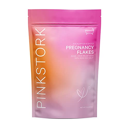Pink Stork Pregnancy Flakes: Eucalyptus Scented Bath Salts with Pure Magnesiu...