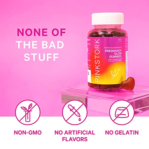 Pink Stork Pregnancy Glow Gummies: Pregnancy Acne Support, Prenatal Collagen ...