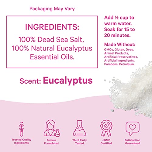 Pink Stork Women’s Wellness Flakes: Relaxing Eucalyptus Scented Bath Salts fo...
