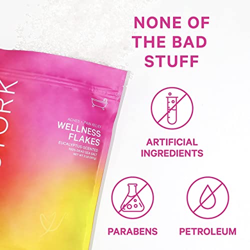 Pink Stork Women’s Wellness Flakes: Relaxing Eucalyptus Scented Bath Salts fo...