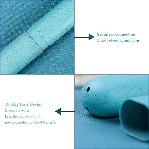 4 Pack Travel Toothbrush Case Plastic Portable Toothbrush Holder for Travel, ...