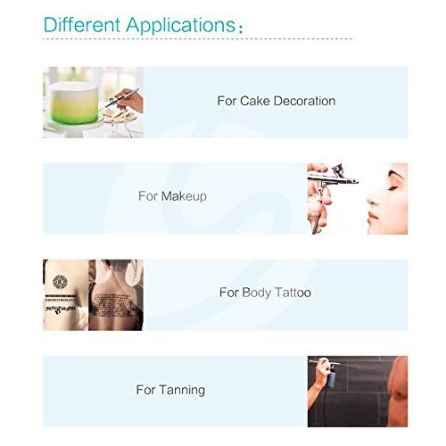 Airbrush Makeup Set Pinkiou Air Brush Kit for Face Paint with Mini Compressor...