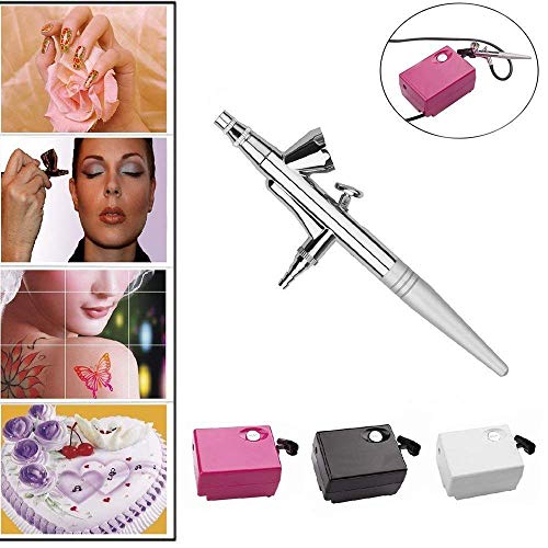 Airbrush Makeup Set Pinkiou Air Brush Kit for Face Paint with Mini Compressor...