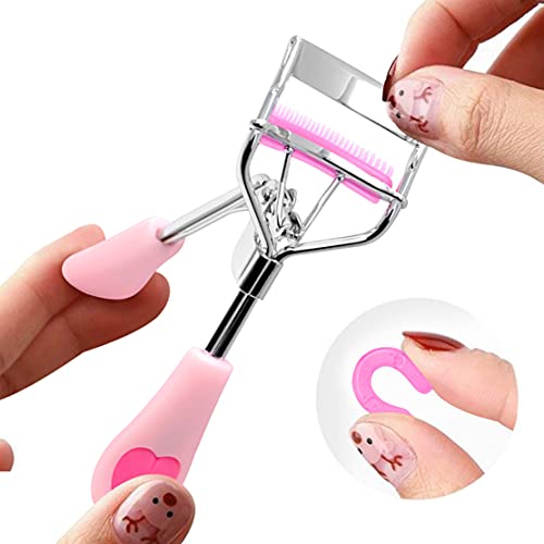 Eyelash Curler Stainless Steel with Brush Mascara Muffle False Eyelashes Acce...