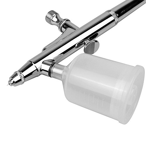 Pinkiou Airbrush Kit Large Capacity Cup Double-Action Trigger Air-Paint 0.3mm...