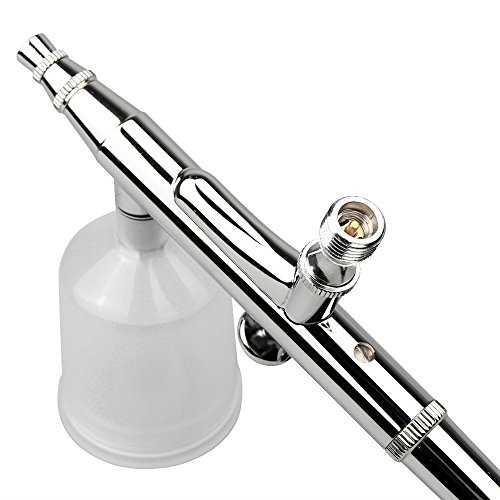 Pinkiou Airbrush Kit Large Capacity Cup Double-Action Trigger Air-Paint 0.3mm...