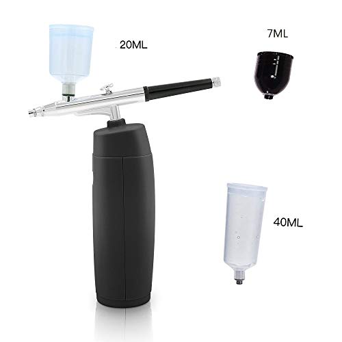 Pinkiou Airbrush Makeup Machine with Compressor Handheld Airbrush Kit Recharg...