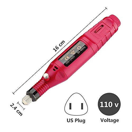 Pinkiou Portable Electric Nail Drill Set Pen Sander Polish Machine Acrylic Ge...