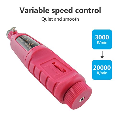 Pinkiou Portable Electric Nail Drill Set Pen Sander Polish Machine Acrylic Ge...