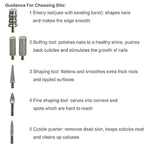 Pinkiou Portable Electric Nail Drill Set Pen Sander Polish Machine Acrylic Ge...